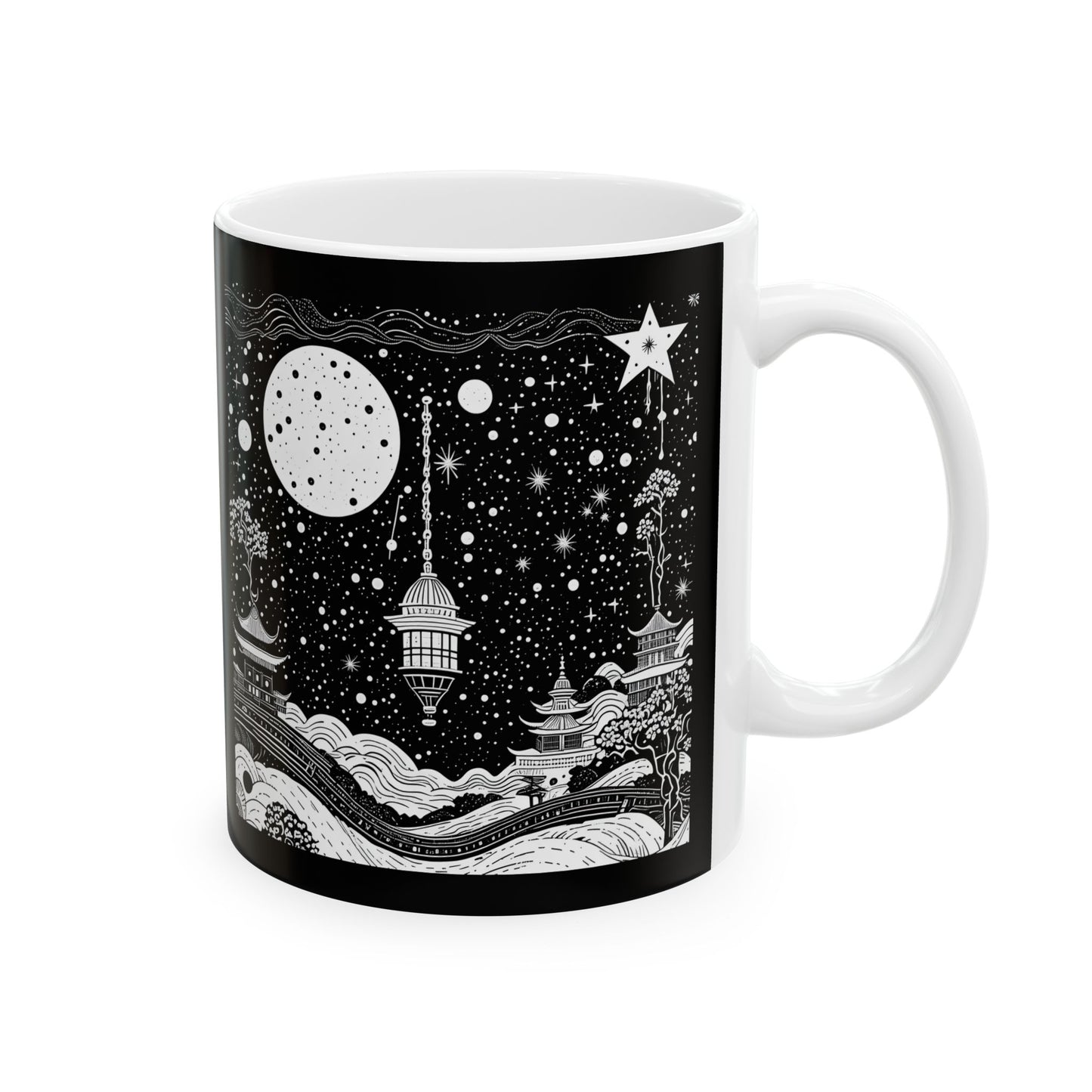 Galaxy Japan Mug's Collection - Kyoto Moonlit Serenity